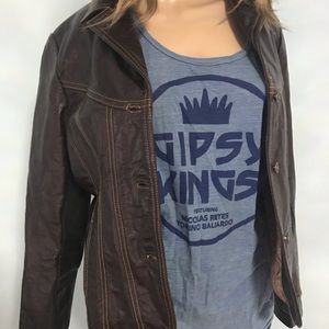Wilson’s Leather Brown Leather Hippie Moto Jacket